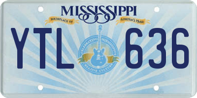 MS license plate YTL636