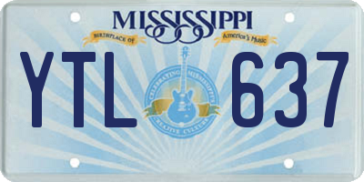 MS license plate YTL637