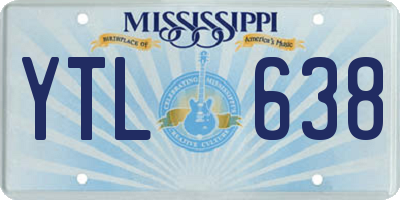 MS license plate YTL638