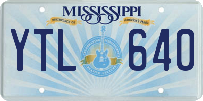MS license plate YTL640