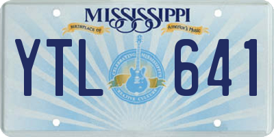 MS license plate YTL641