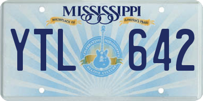 MS license plate YTL642