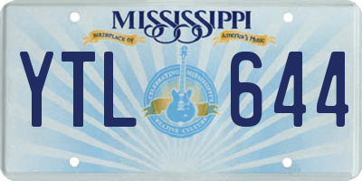 MS license plate YTL644