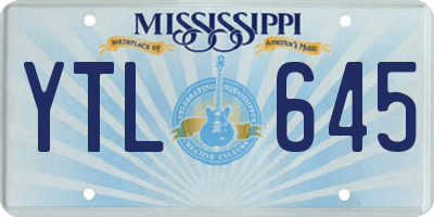 MS license plate YTL645