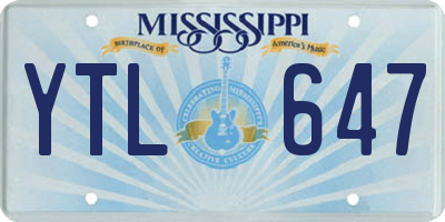 MS license plate YTL647