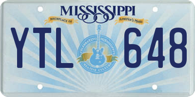 MS license plate YTL648
