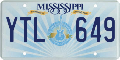 MS license plate YTL649