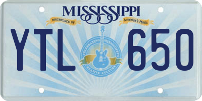 MS license plate YTL650