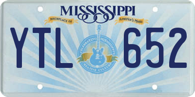 MS license plate YTL652