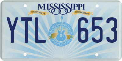 MS license plate YTL653