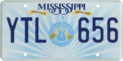 MS license plate YTL656