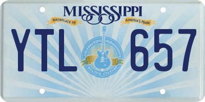 MS license plate YTL657