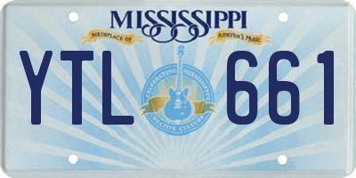 MS license plate YTL661