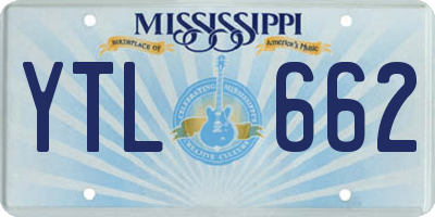 MS license plate YTL662