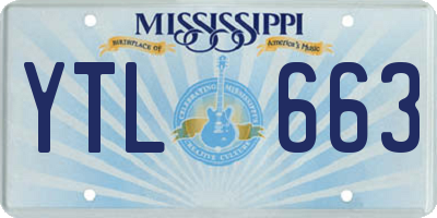MS license plate YTL663