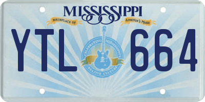 MS license plate YTL664