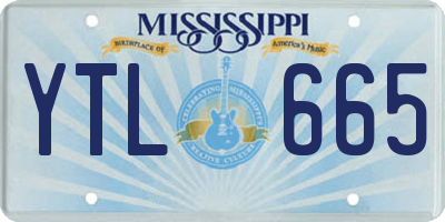MS license plate YTL665