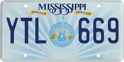MS license plate YTL669