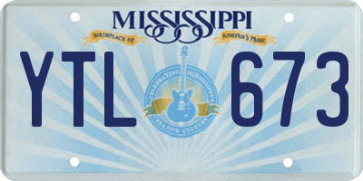 MS license plate YTL673