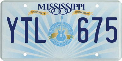 MS license plate YTL675