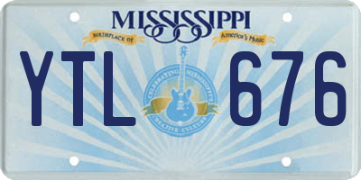 MS license plate YTL676
