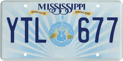 MS license plate YTL677