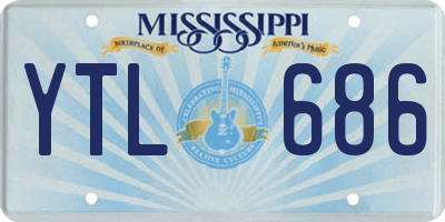 MS license plate YTL686