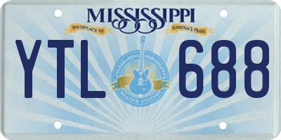 MS license plate YTL688