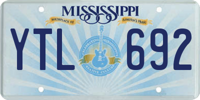 MS license plate YTL692