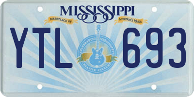 MS license plate YTL693