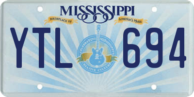 MS license plate YTL694