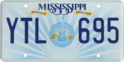 MS license plate YTL695