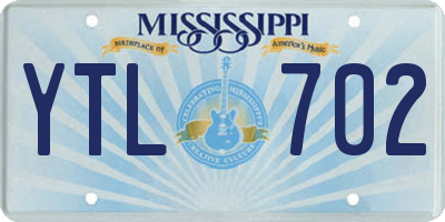 MS license plate YTL702