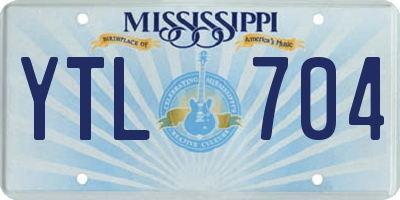 MS license plate YTL704