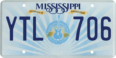 MS license plate YTL706