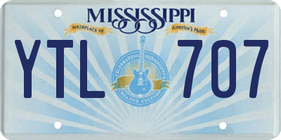 MS license plate YTL707