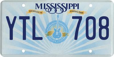 MS license plate YTL708