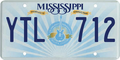 MS license plate YTL712