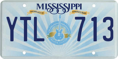 MS license plate YTL713