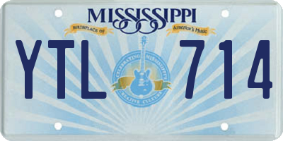 MS license plate YTL714