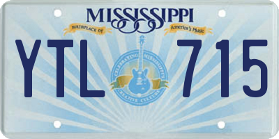 MS license plate YTL715