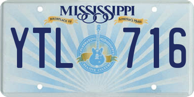 MS license plate YTL716