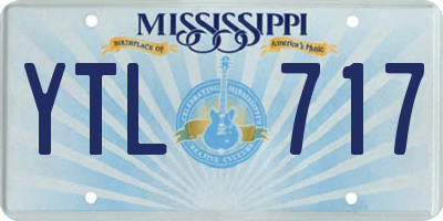 MS license plate YTL717
