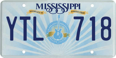 MS license plate YTL718
