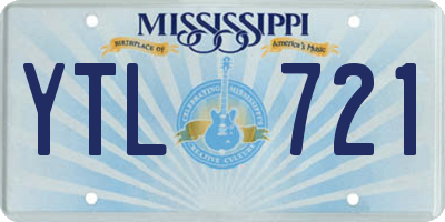 MS license plate YTL721