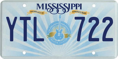 MS license plate YTL722