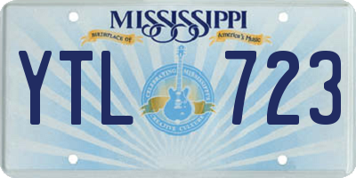 MS license plate YTL723