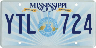 MS license plate YTL724
