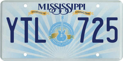 MS license plate YTL725