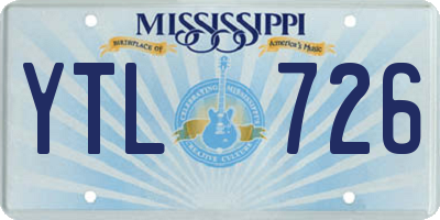 MS license plate YTL726